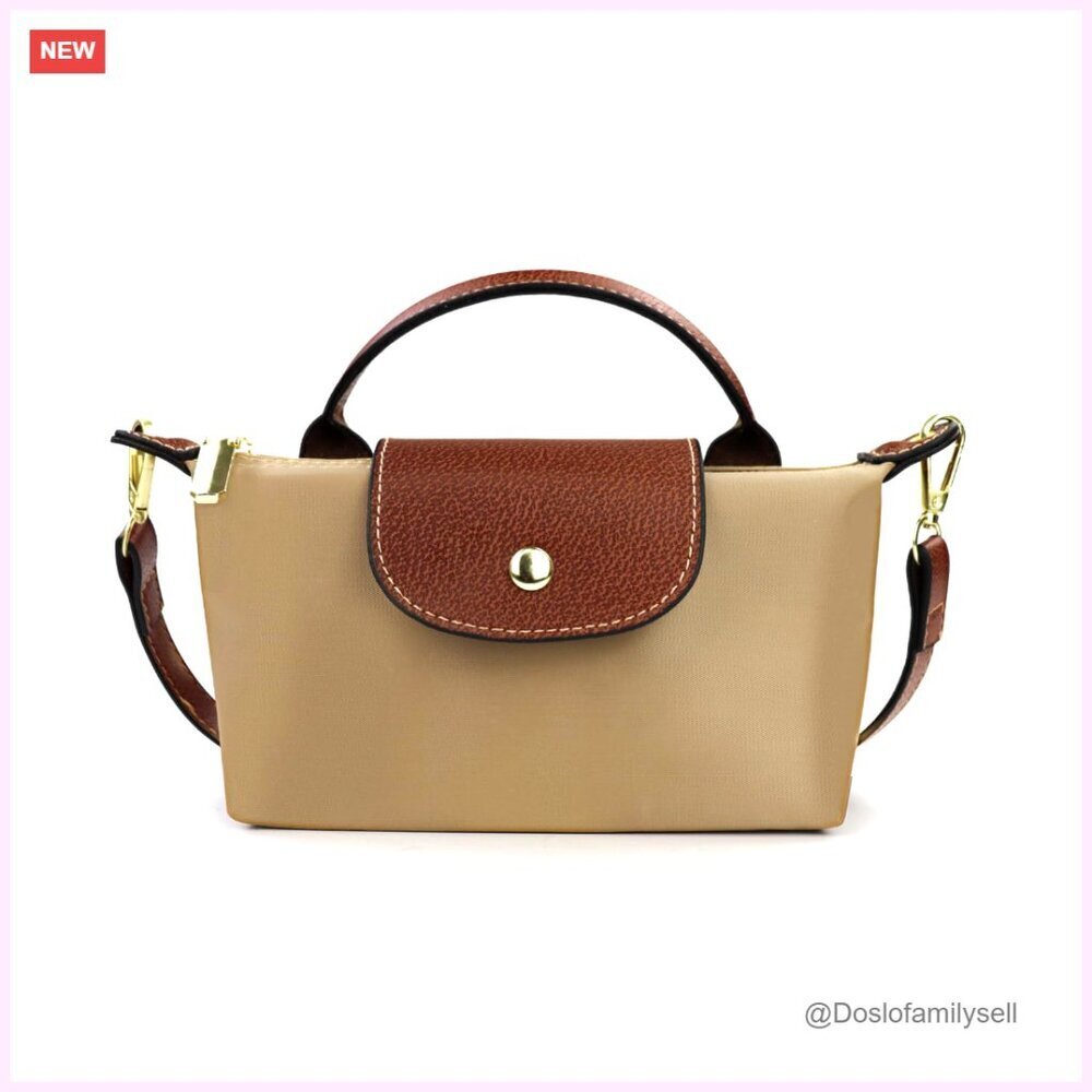 Mini Crossbody Bag with Adjustable Strap, Top Handle, Nylon Purse